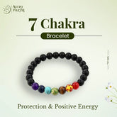 7 Chakra And Lava Stone Crystal Bracelet