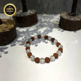 Rudraksha Clear Quartz Crystal Bracelet