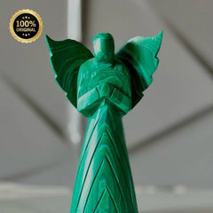 Malachite Crystal Angel for Wealth, and Transformation