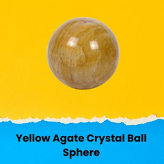 Yellow Agate Crystal Ball Sphere