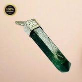 Green Jade Pencil Pendant (1 Piece) - Abhimantrit & Certified