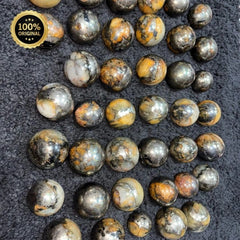 Pyrite with yellow avancurine Ball 1 piece 200 grm