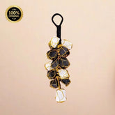 Natural Black Tourmaline & Selenite Hanging Ornament for Protection from Negative Energy & Evil Eye